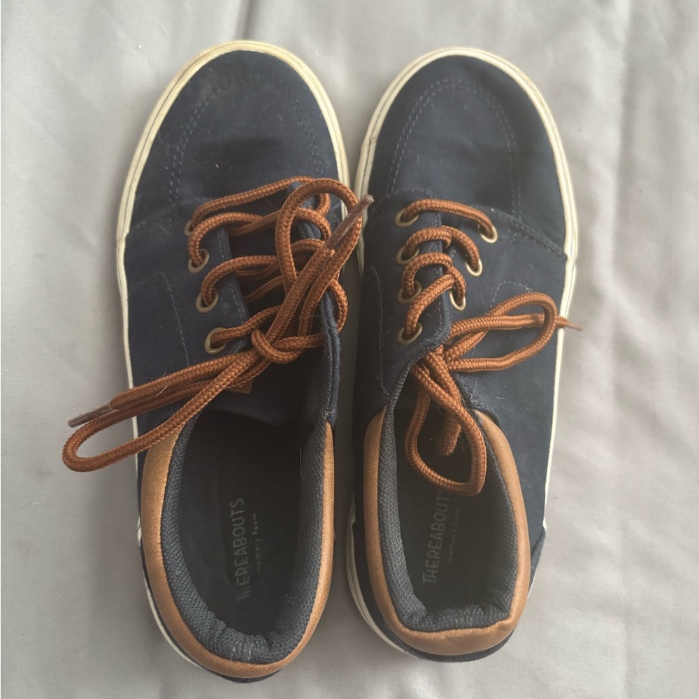 Thereabouts (JCP) Boys Navy and Brown Sneakers